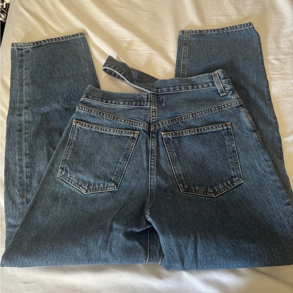 Agolde Women's Straight Leg Blue Jeans like new - Picture 6 of 11